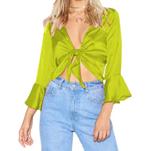 Satin Ruffle Tops Western S119 - Regular Size 3