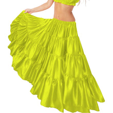 32-Yard 4 Tier Belly Dance Satin Skirt – Flowing, Elegant & Stage-Ready S30-3
