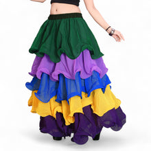 Chiffon Multi Color 5 Layer Belly Dance skirt C28- All Size