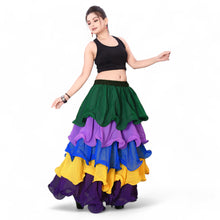 Chiffon Multi Color 5 Layer Belly Dance skirt C28- All Size