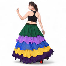 Chiffon Multi Color 5 Layer Belly Dance skirt C28- All Size
