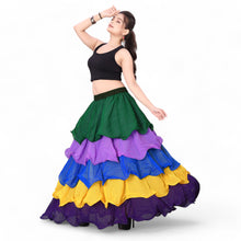 Chiffon Multi Color 5 Layer Belly Dance skirt C28- All Size