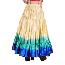 Satin 25 Yard 4 Tier Skirt Multi Color Skirt Belly Dance Skirt KF14-1