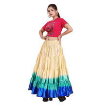 Satin 25 Yard 4 Tier Skirt Multi Color Skirt Belly Dance Skirt KF14-1