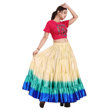 Satin 25 Yard 4 Tier Skirt Multi Color Skirt Belly Dance Skirt KF14-1