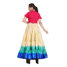 Satin 25 Yard 4 Tier Skirt Multi Color Skirt Belly Dance Skirt KF14-1