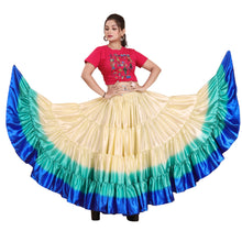 Satin 25 Yard 4 Tier Skirt Multi Color Skirt Belly Dance Skirt KF14-1