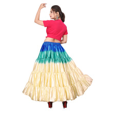 Satin 25 Yard 4 Tier Skirt Multi Color Skirt Belly Dance Skirt KF13-1