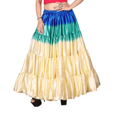 Satin 25 Yard 4 Tier Skirt Multi Color Skirt Belly Dance Skirt KF13-1