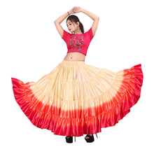 Satin 25 Yard 4 Tier Skirt Multi Color Skirt Belly Dance Skirt KF14-2