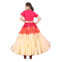 Satin 25 Yard 4 Tier Skirt Multi Color Skirt Belly Dance Skirt KF13-2