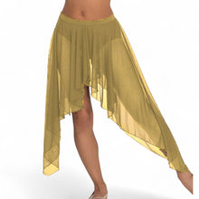 Belly Dance Side Assym sheer Skirt C44 - Regular Size 1