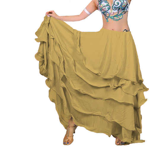 Chiffon 5 layer Belly Dance Skirt C25  - Regular Size 1