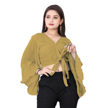 Elegant Chiffon Ruffle Crop Top | Belly Dance Practice & Performance Wear C10