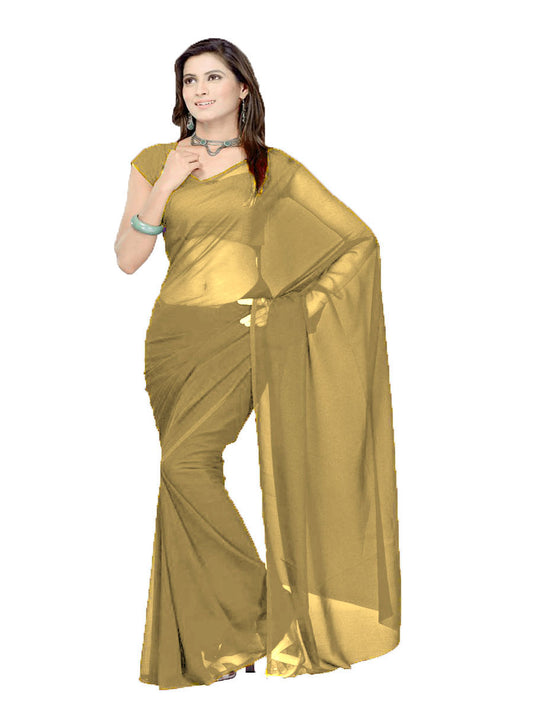 Chiffon Bollywood Plain Saree C26  - Regular Size 1