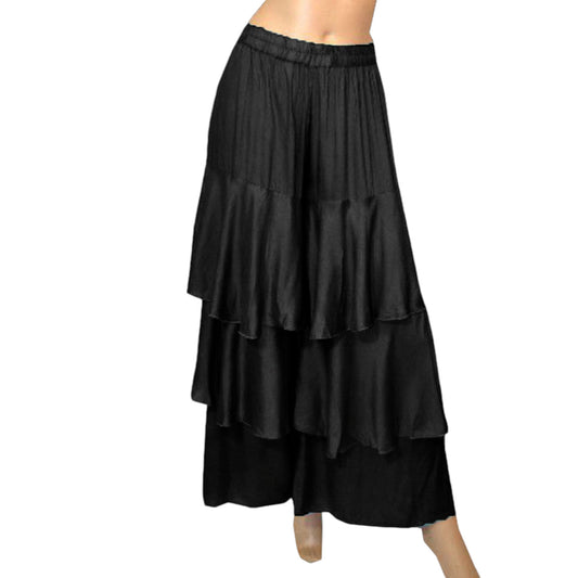 Satin Belly Dance 3 Layer Satin Palazzo Pants S97 - Regular Size 1