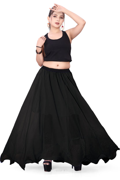 Chiffon Half Circle Belly Dance Skirt C13- Regular Size 1