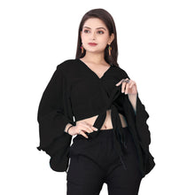 Elegant Chiffon Ruffle Crop Top | Belly Dance Practice & Performance Wear C10