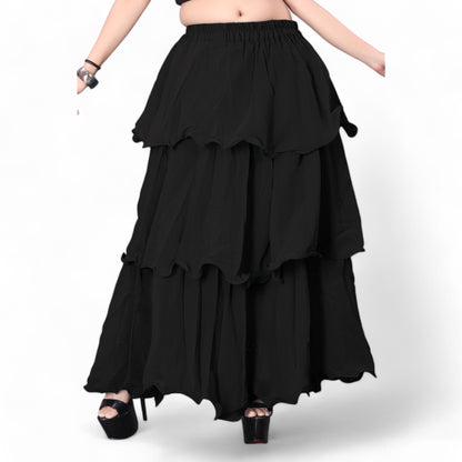 Chiffon 3 Layer Belly Dance Skirt C3- Regular Size 1