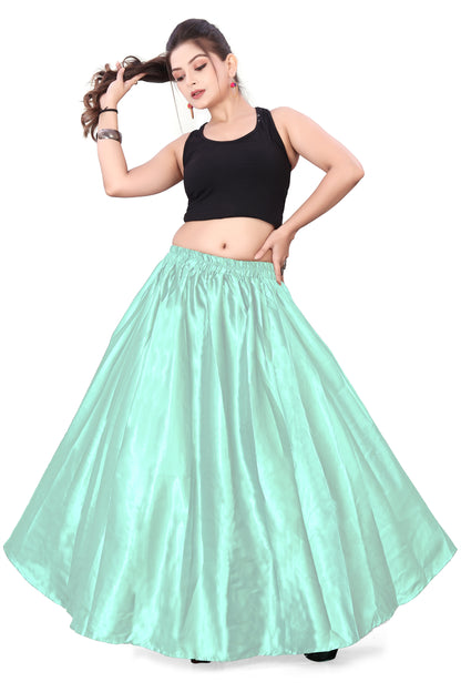 Satin Belly Dance Half Circle Skirt S9-Regular Size 1