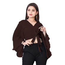 Elegant Chiffon Ruffle Crop Top | Belly Dance Practice & Performance Wear C10