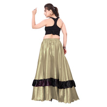 Belly Dance Satin Full Circle Skirt With Frill S33-Regular Size 1