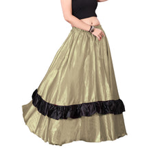 Belly Dance Satin Full Circle Skirt With Frill S33-Regular Size 1