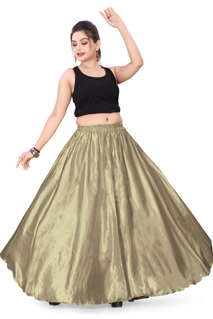 Satin Belly Dance Full Circle Skirt S8-Regular Size 1