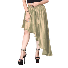 Satin Asymmetrical High low Skirt Skirt S6-Regular Size 1