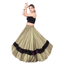 Belly Dance Satin Full Circle Skirt With Frill S33-Regular Size 1