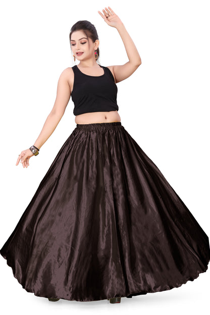 Satin Belly Dance Full Circle Skirt S8-Regular Size 1