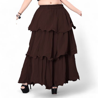 Chiffon 3 Layer Belly Dance Skirt C3- Regular Size 1