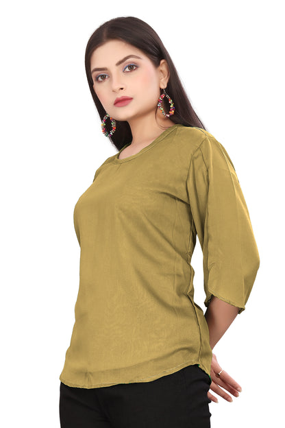 Chiffon Round neck Regular Wear Top C52- Regular Size 1