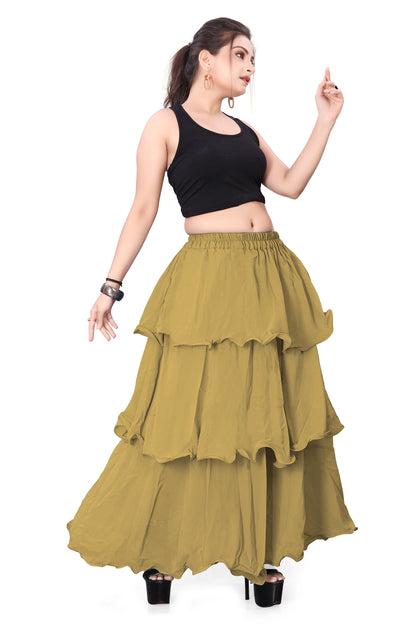 Chiffon 3 Layer Belly Dance Skirt C3- Regular Size 1