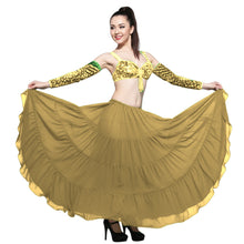 16 Yard 4-Tier Chiffon Belly Dance Skirt | Tribal Fusion Gypsy Full Flow C4