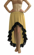 Chiffon Belly Dance Asymmetrical Skirt – 30 Colors, S–5XL | Flowing Tribal & Performance Dance Skirt C22