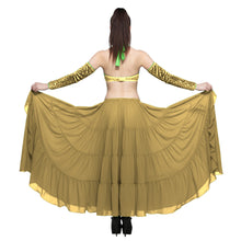 16 Yard 4-Tier Chiffon Belly Dance Skirt | Tribal Fusion Gypsy Full Flow C4