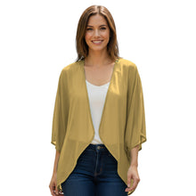 Chiffon Long Sleeve Beach Shrug | Resort Cover-Up S-5XL | 30 Colors C51