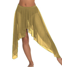 Belly Dance Side Asym Skirt | Sheer Flow | 30 Colors S-5XL C44