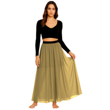 Chiffon Half Circle Belly Dance Skirt | S-5XL, 30 Colors | Flowy Maxi C32