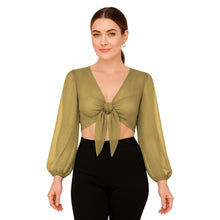 Chiffon Belly Dance Ruffle Top | Flowy Sleeve Choli S-5XL | 30 Colors C73