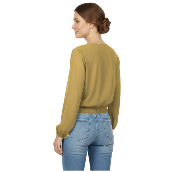 Chiffon V Neck Cover Top | Sheer Flowy Blouse S-5XL | 30 Colors C53