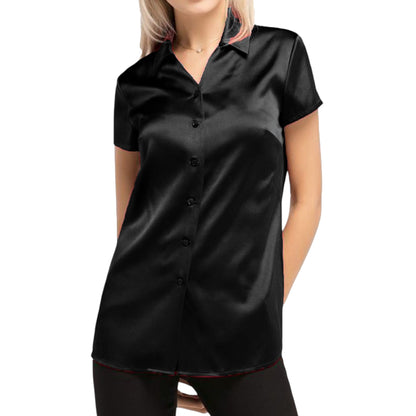 Satin Short Sleeve Shirt S118 - Regular Size 1