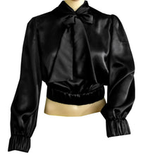 Party wear Satin Bow Blouse And Bow Shirt S27  - Regular Size 1