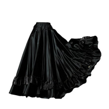 Belly Dance Satin Full Circle Skirt With Frill S33-Regular Size 1