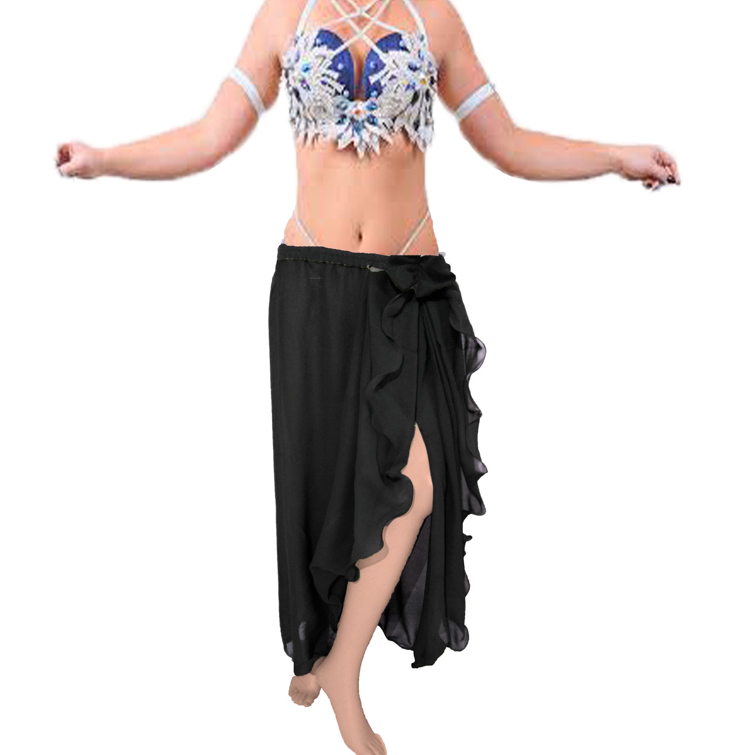 Chiffon New Design Belly dance Skirt C16- Regular Size 1