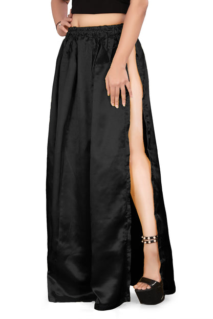 Satin Side Slit A line Skirt S1-Regular Size 1