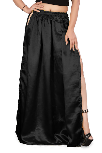 Satin Side Slit A line Skirt S1-Regular Size 1