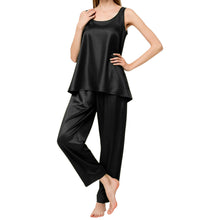 Satin Nightwear Top + Palazzo Set | Luxury Pajamas S-3XL | 41 Colors S21
