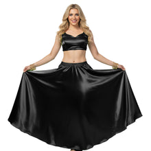 Satin Half Circle Belly Dance Skirt | Elegant Flow S-3XL | 41 Colors S9